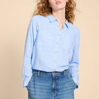 White Stuff Sophie Organic Cotton Shirt Blue Multi