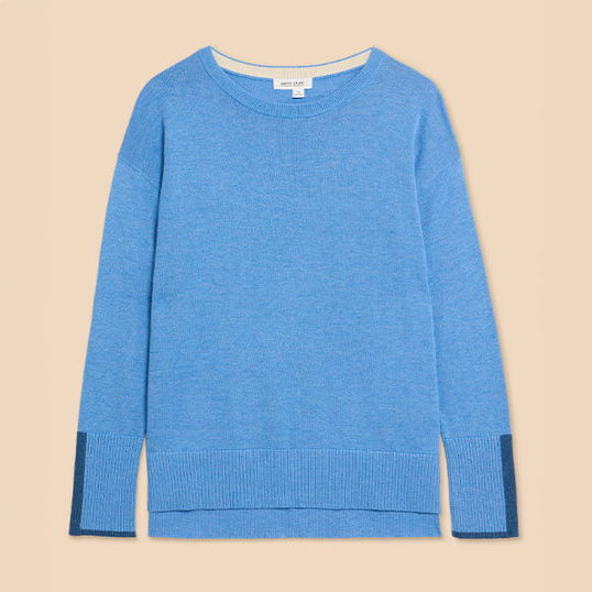 White Stuff Olive Jumper Chambray Blue