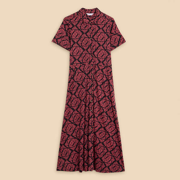 White Stuff Rua Jersey Shirt Dress Pink