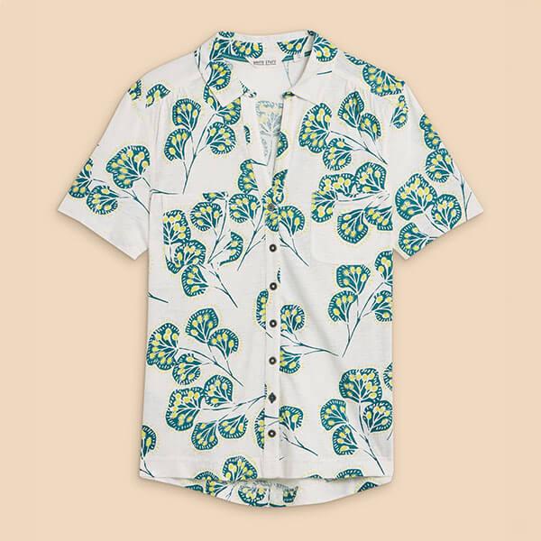 White Stuff Penny Pocket Jersey Shirt Ivory