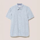 White Stuff Mens Pembroke Short Sleeve Linen Shirt Chambray Blue