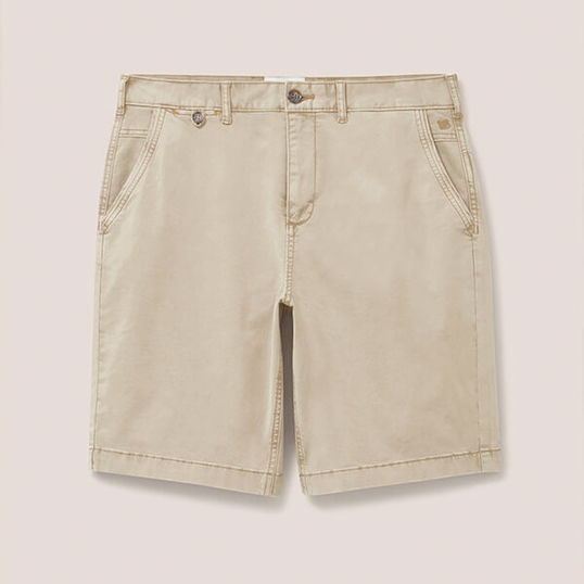 White Stuff Mens Sutton Organic Chino Short Light Natural