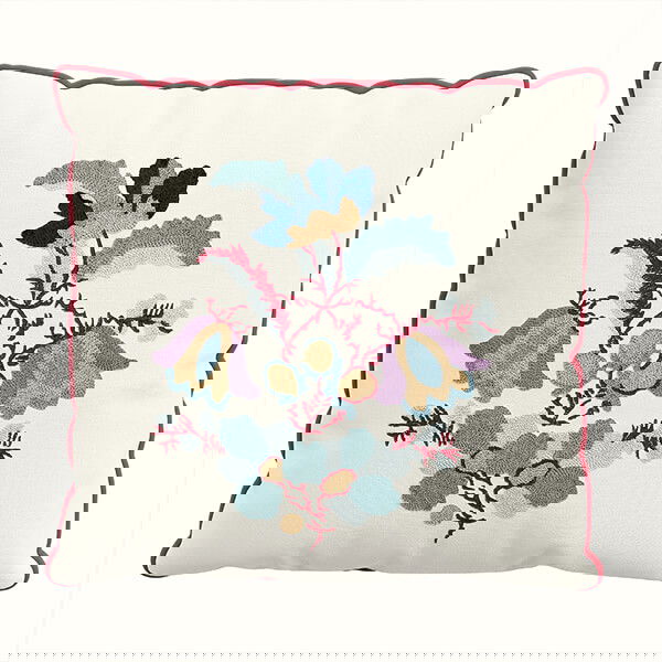 V&A Bloom Cushion 45X45cm Duck Egg Teal