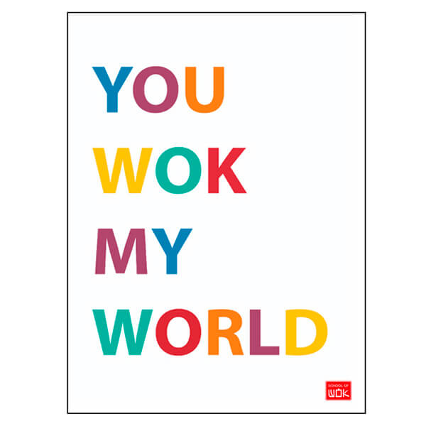 School of Wok You Wok My World Tea Towel Multi