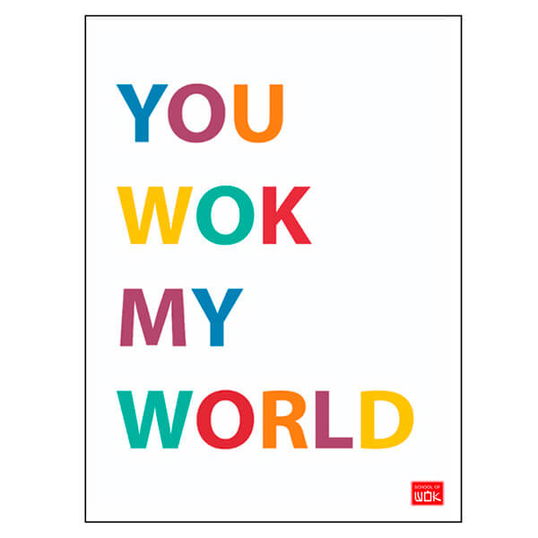 School of Wok You Wok My World Tea Towel Multi