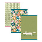 Scion Mr Fox Set of 3 Tea Towels Green