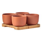 BIA International Share Set of 4 Round Bowls Terracotta