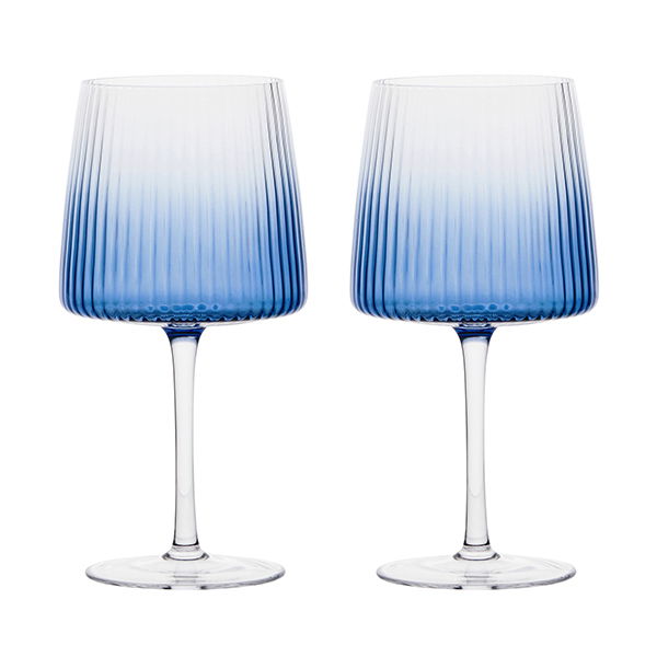 Anton Studios Empire Set of 2 Gin Glasses Blue