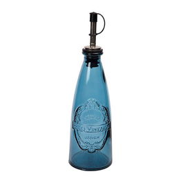 Dexam Sintra Recycled Glass Oil Drizzler Ink Blue