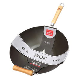 School of Wok 16/40.5cm Carbon Steel Pre-Seasoned Wok