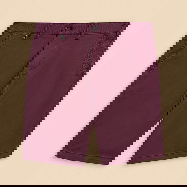 White Stuff Mens Sutton Organic Chino Short Dark Plum