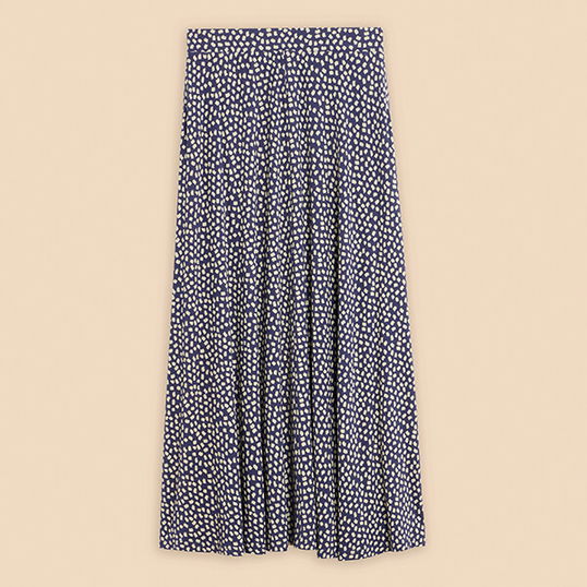 White Stuff Jada Eco Vero Maxi Skirt Blue Print