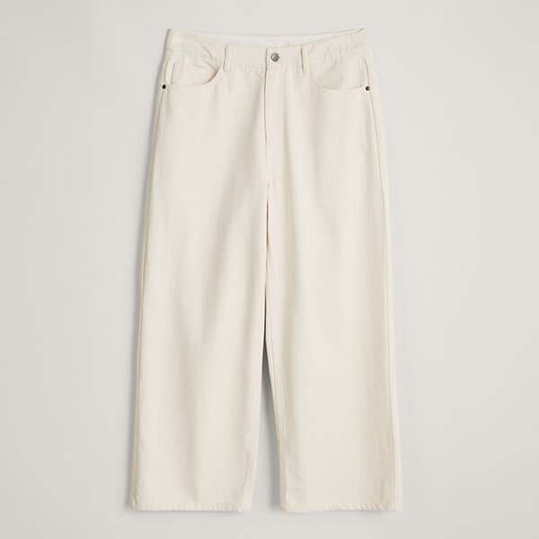 Seasalt Barnes Crops Ecru Twill Slub