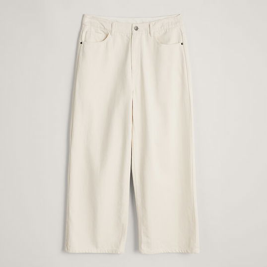 Seasalt Barnes Crops Ecru Twill Slub