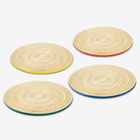 Sur La Table Colour Me Happy Set of 4 Mixed Colour Bamboo Placemats