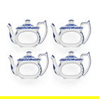 Spode Blue Italian Set of 4 Teapot Napkin Rings