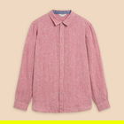White Stuff Mens Pembroke Long Sleeve Linen Shirt Mid Red