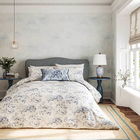 Sanderson Options Aesops Fables Duvet Cover Set King Size Dove Blue