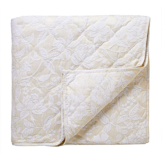Sanderson Pyramus Quilted Throw 265x260cm Linen