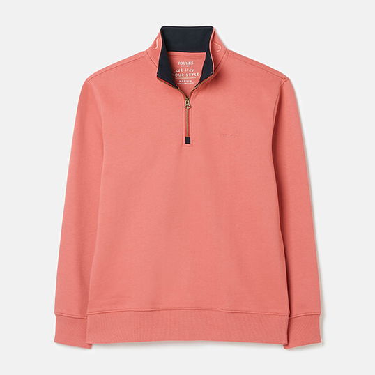 Joules Mens Rose Alistair Quarter Zip Sweatshirt