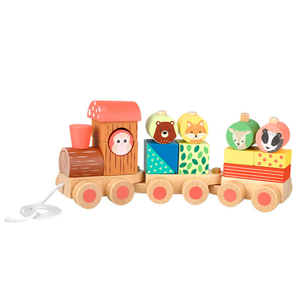 Orange Tree Toys Woodland Animal Wooden Puzzle Train