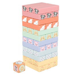 Orange Tree Toys Farmyard Animal Wooden Tumbling Tower