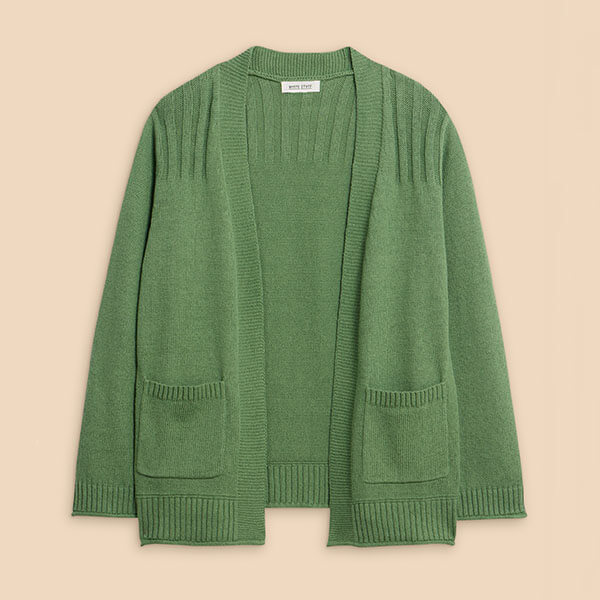 White Stuff Tula Cardi Mid Green