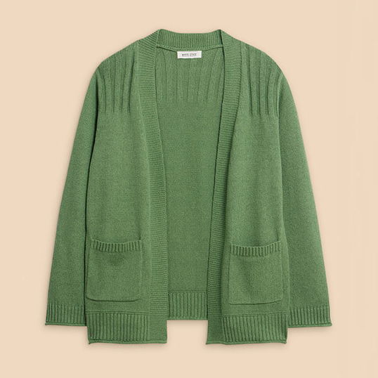 White Stuff Tula Cardi Mid Green