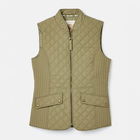 Joules Taupe Green Minx Diamond Quilted Gilet