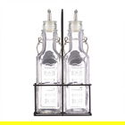 Kilner Set Of 2 0.3L Oil Bottles & Metal Rack