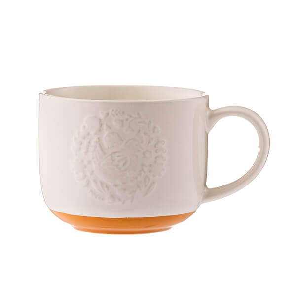 Mason Cash Folk Orange Farmyard Hen Mug