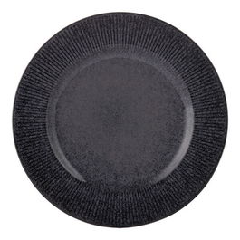 Mason Cash Reactive Linear 27cm Black Dinner Plate