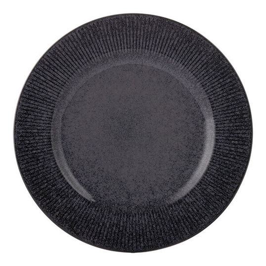 Mason Cash Reactive Linear 27cm Black Dinner Plate