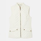 Joules White Minx Diamond Quilt Gilet