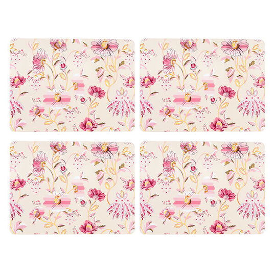 Cath Kidston Friendship Gardens Cream Set of 4 Cork Backed Placemats