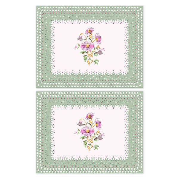 Cath Kidston Friendship Gardens Sage Set of 2 Placemats