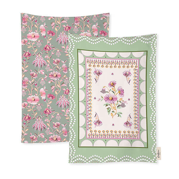 Cath Kidston Friendship Gardens Set of 2 Tea Towels