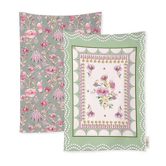 Cath Kidston Friendship Gardens Set of 2 Tea Towels