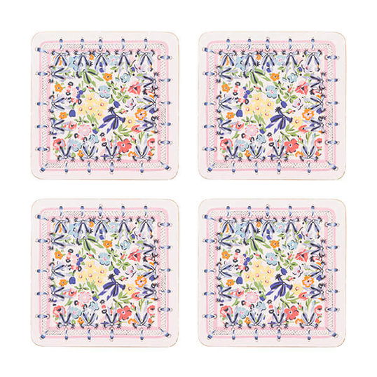 Cath Kidston Harmony Ditsy Set of 4 Cork Backed Coasters