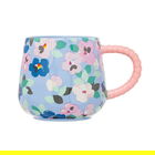 Cath Kidston Painted Pansies Blue Twisted Handle Billie Mug