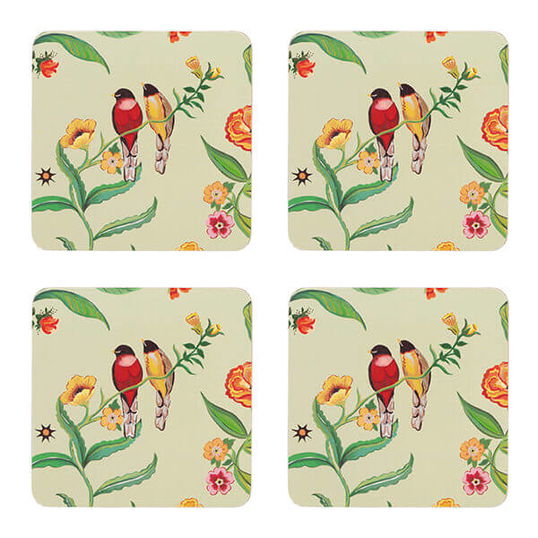 Cath Kidston Summer Birds Set of 4 Cork Backed Coasters