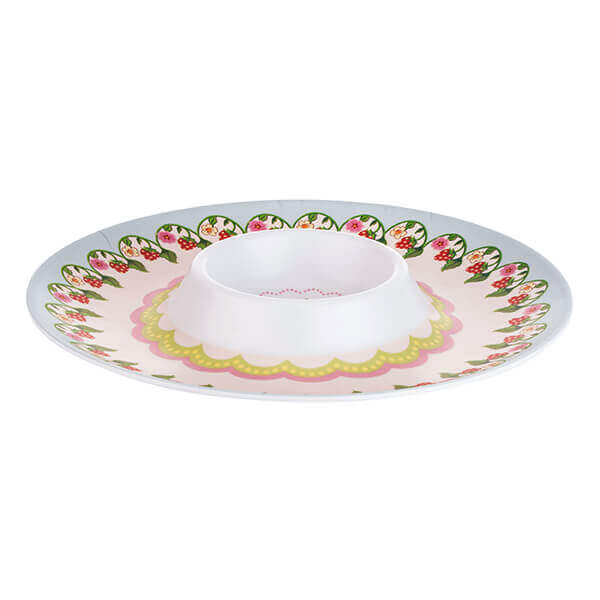 Cath Kidston Strawberry Melamine Chip & Dip Serving Platter