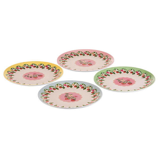 Cath Kidston Strawberry Set of 4 Melamine Side Plates