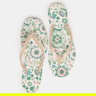 Joules Cream Floral Sunvale Flip Flops