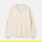Joules Cream Dibly Cable Knit Cricket Jumper