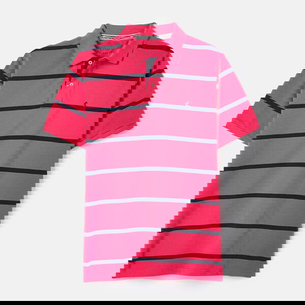 Joules Mens Pink Navy Stripe Filbert Polo Shirt