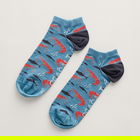 Seasalt Mens Bamboo Arty Trainer Socks Sea Mist Schooner Size 8-12