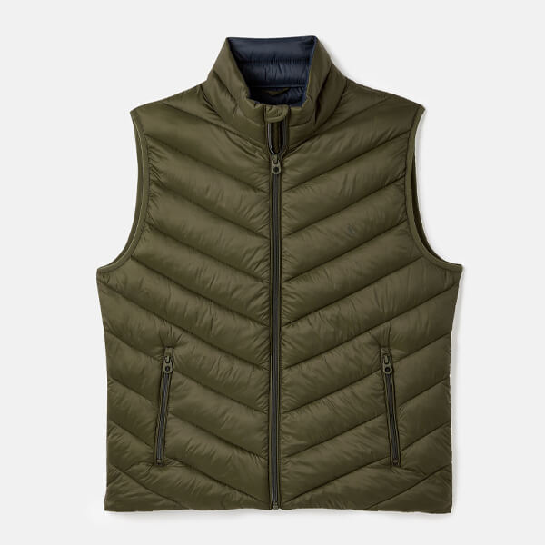 Joules Mens Heritage Green Garrett Padded Shower Resistant Gilet