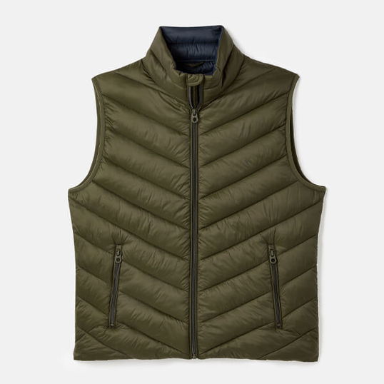 Joules Mens Heritage Green Garrett Padded Shower Resistant Gilet