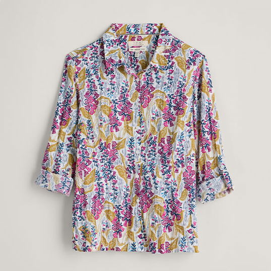 Seasalt Larissa Shirt Lino Foxglove Chalk